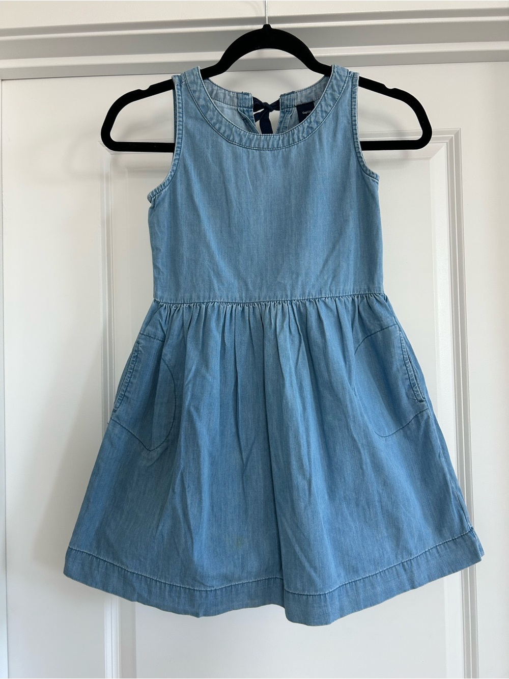 GAP Light Blue Chambray Girls' Sleeveless Dress
